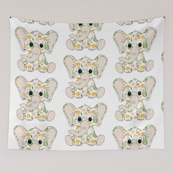 Item preview, sweet little elephant (abstract flower edition) designed and sold by ShipsinParadise.