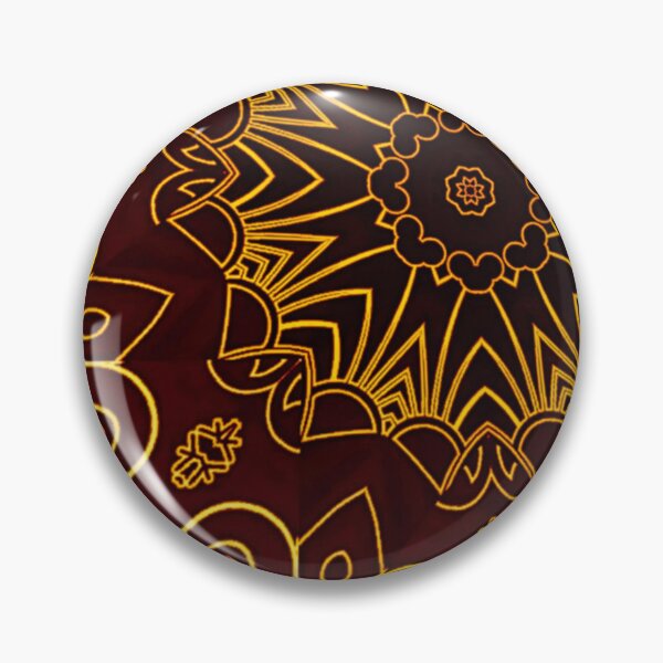 Item preview, Perspective of Pistil and flower batik Pattern,  floral art pattern with Luxury brown style  designed and sold by JandJOc.