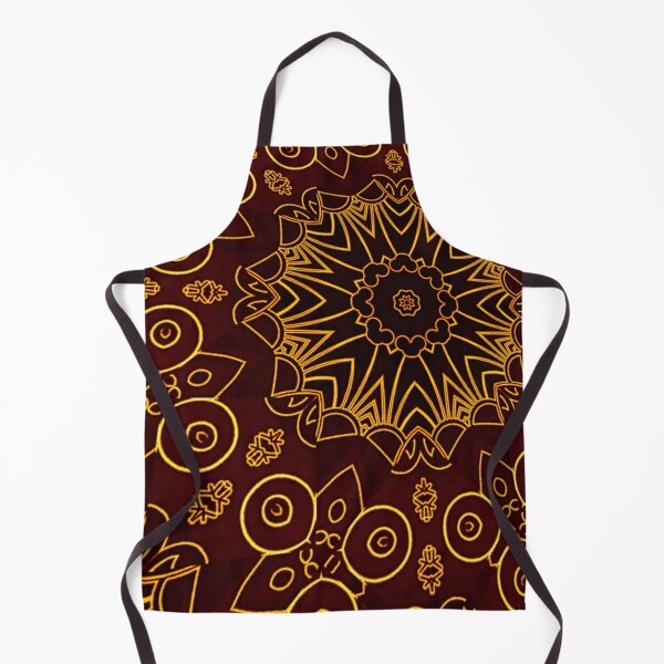 Item preview, Perspective of Pistil and flower batik Pattern,  floral art pattern with Luxury brown style  designed and sold by JandJOc.
