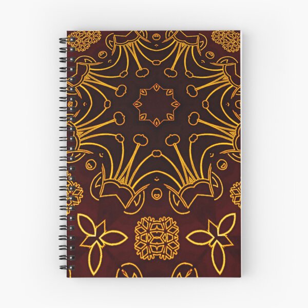 Item preview, Perspective of Pistil and flower batik Pattern,  floral art pattern with Luxury brown style   designed and sold by JandJOc.