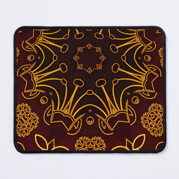 Item preview, Perspective of Pistil and flower batik Pattern, floral art pattern with Luxury brown style designed and sold by JandJOc.