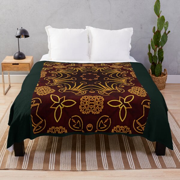 Item preview, Perspective of Pistil and flower batik Pattern, floral art pattern with Luxury brown style designed and sold by JandJOc.