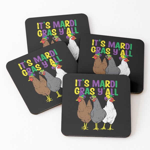 Item preview, Its Mardi Gras Yall 3 Chickens Funny Farmer designed and sold by davetmccall.
