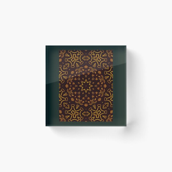 Item preview, Pistil and flower batik Pattern,  floral art pattern with Luxury brown style        designed and sold by JandJOc.