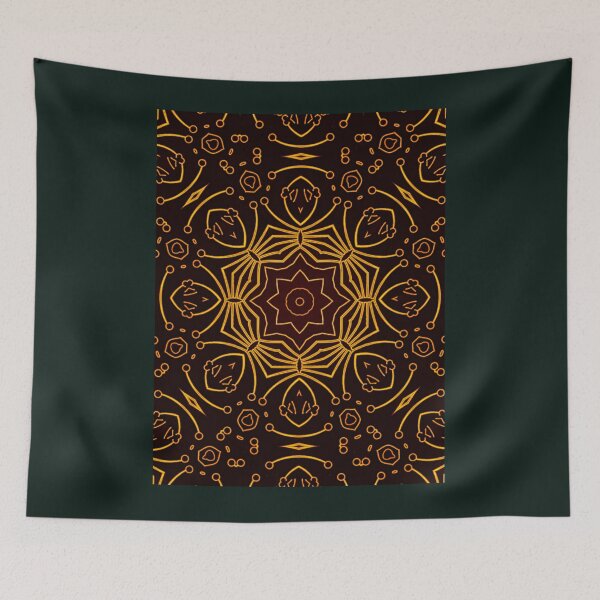 Item preview, Pistil and flower batik Pattern,  floral art pattern with Luxury brown style     designed and sold by JandJOc.