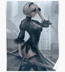 2B - Nier Automata fanart Poster