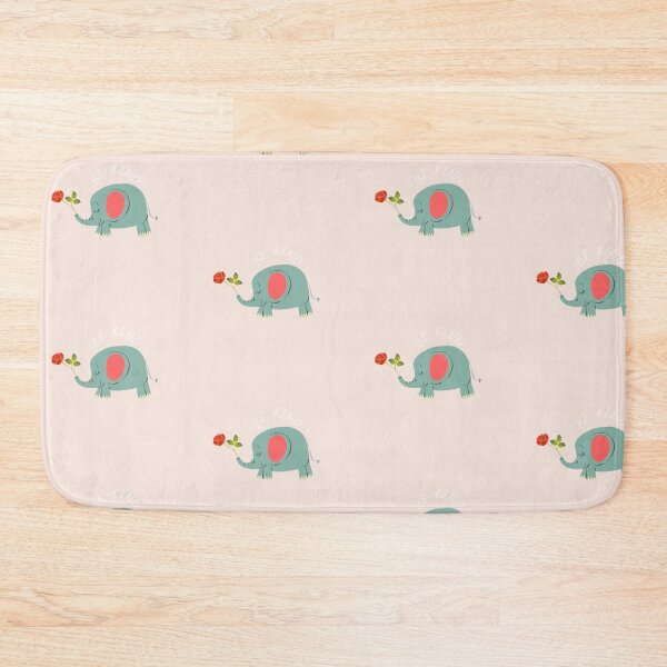 Item preview,  Cute blue baby elephant with red rose designed and sold by cupcakett.
