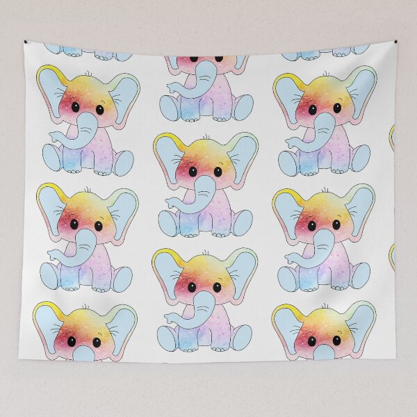 Item preview, sweet little elephant (paint splatter edition) designed and sold by ShipsinParadise.