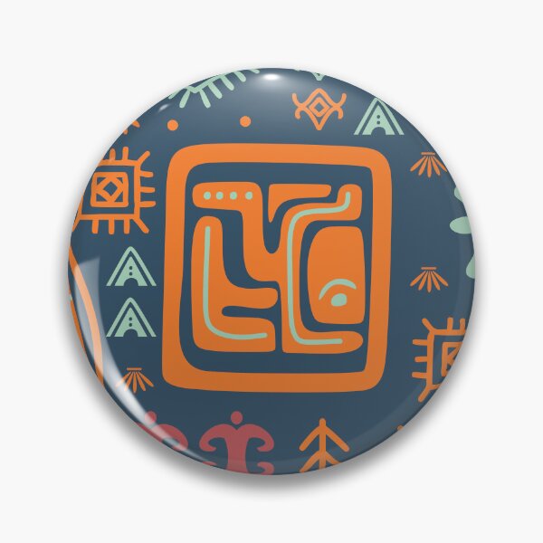 Item preview, Aztec Tribal Pattern Indigo Blue designed and sold by SoccaTamam.