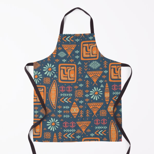 Item preview, Aztec Tribal Pattern Indigo Blue designed and sold by SoccaTamam.