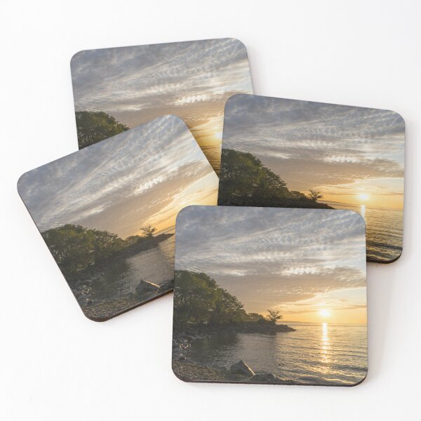 Item preview, Summer Solar Power - Rocky Cove Sunrise on Lake Ontario in Toronto designed and sold by Georgia Mizuleva.