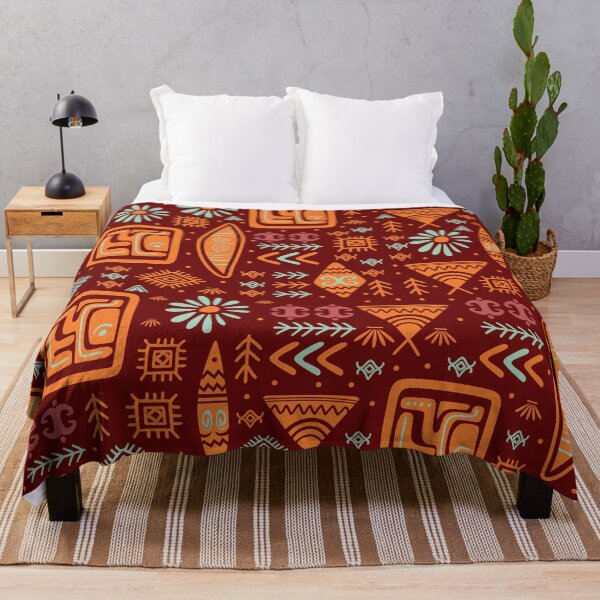 Item preview, Aztec Tribal Pattern Red designed and sold by SoccaTamam.