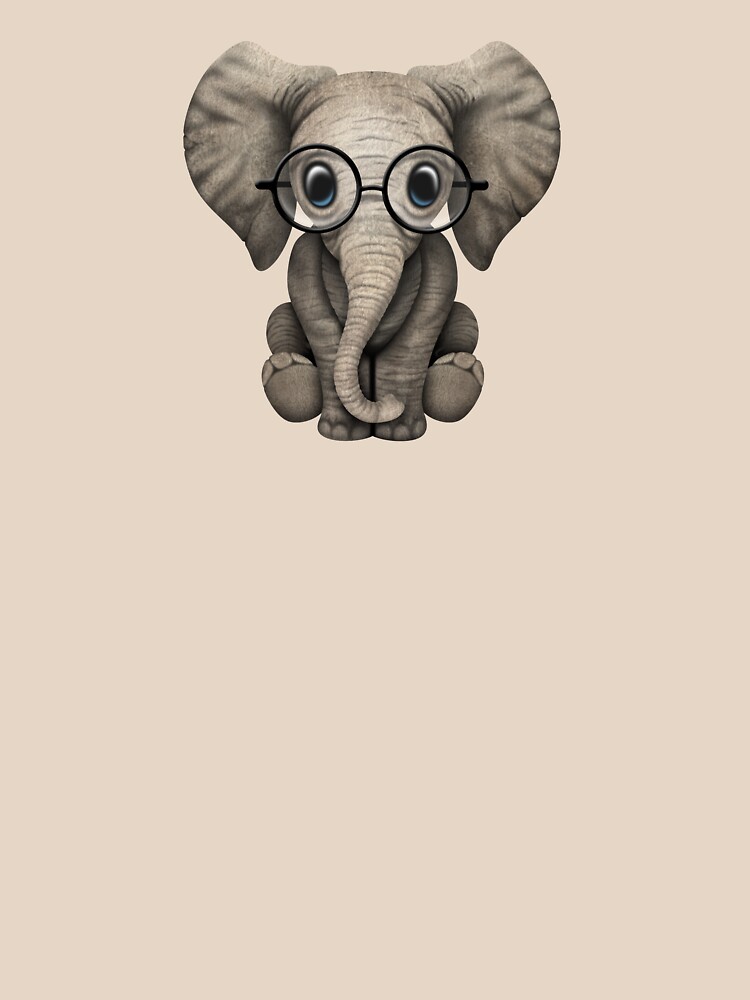 elephant with glasses shirt