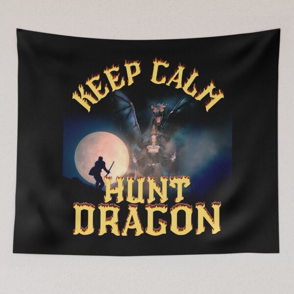 Item preview, Keep Calm And Hunt Dragon Gamers Art designed and sold by my-green-gecko.
