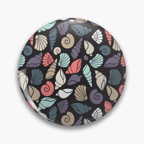 Item preview, Coral pattern and shells dark background designed and sold by izzygorrocha.