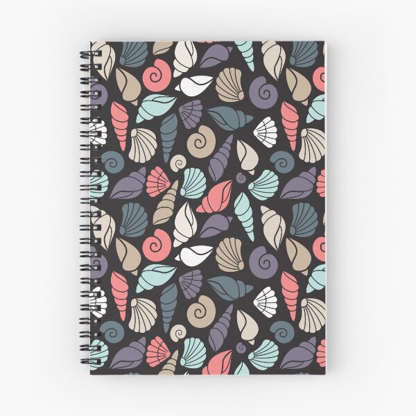 Item preview, Coral pattern and shells dark background designed and sold by izzygorrocha.