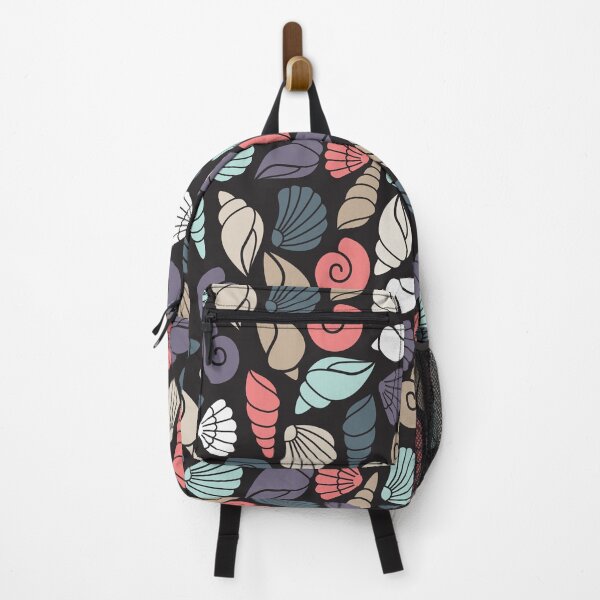 Item preview, Coral pattern and shells dark background designed and sold by izzygorrocha.