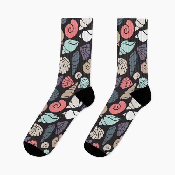 Item preview, Coral pattern and shells dark background designed and sold by izzygorrocha.