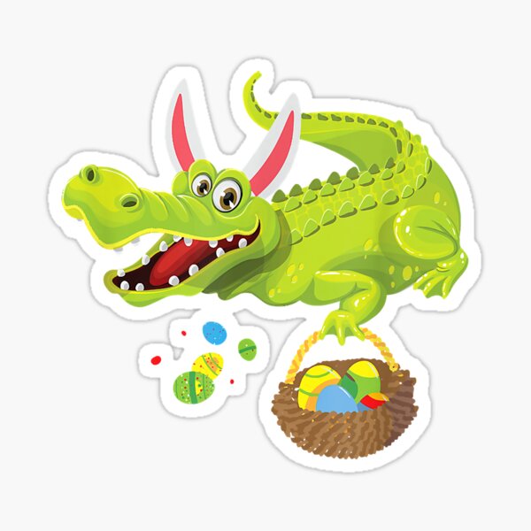 Artikel-Vorschau von Aligator mit Hasenohren & Ostereikorb, designt und verkauft von AlexjShubert.
