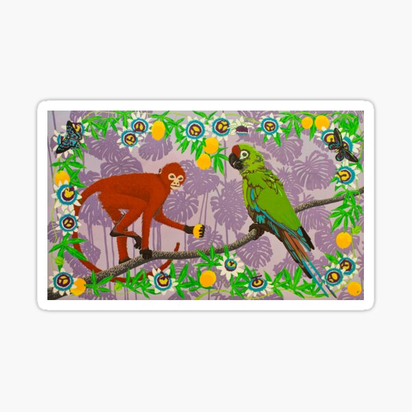 To Frida, with Love (purple background) Sticker