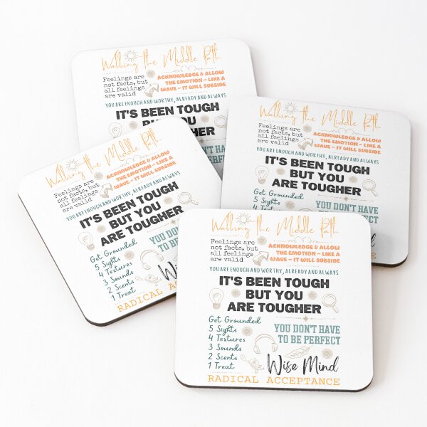Item preview, It has been tough, but you are tougher. DBT Wise Mind, Radical Acceptance, Grounding. You are worthy and deserving of care designed and sold by Orianah.