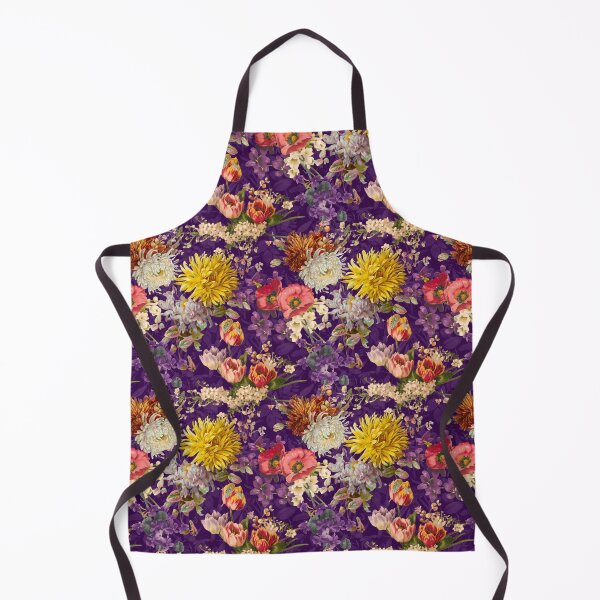 Artikelvorschau, Stilvolles Blumenmuster Paradies, Rosen und Blumen, botanisches Muster, Blumenillustration, Pflanzenmuster, dunkelviolettes Blumenmuster entworfen und verkauft von ZeinabTaha.