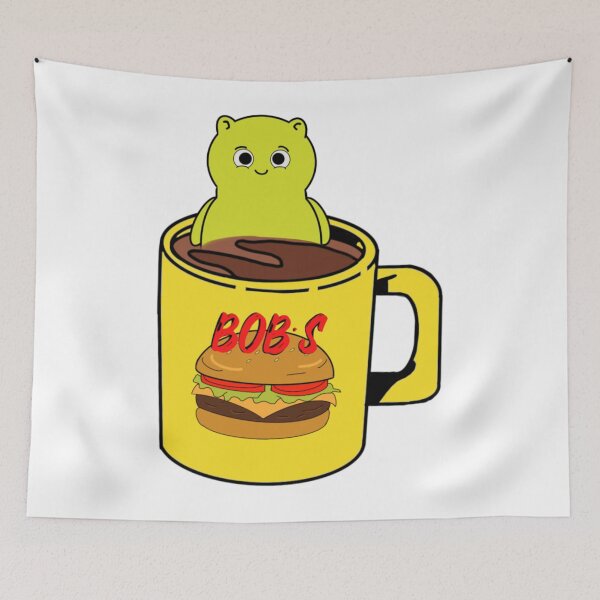 Item preview, Burger Bob’S Coffee With Kuchi Kopi Illustration  designed and sold by ianeDales1896.
