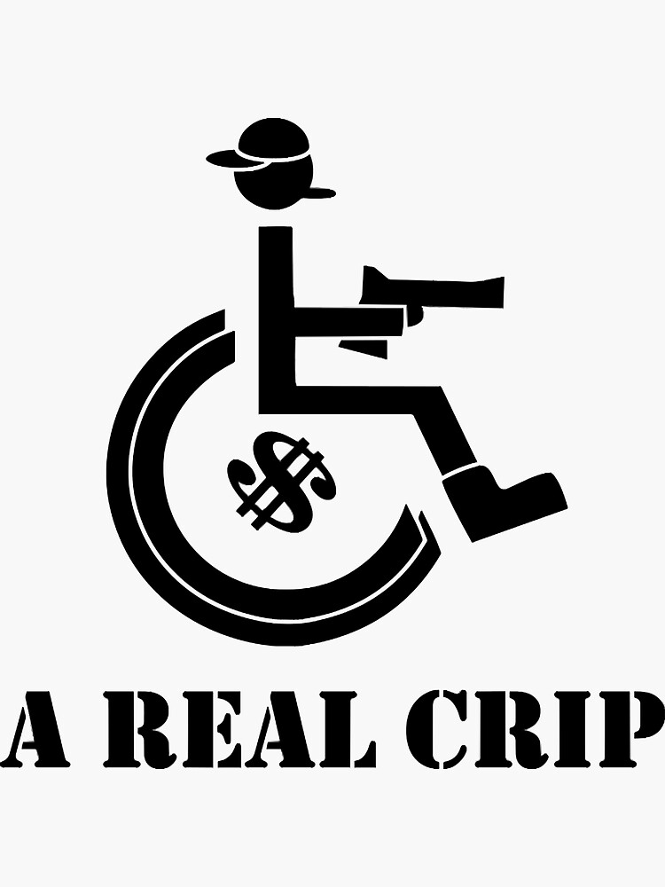 "A Real Crip" Sticker by PartrickLamela Redbubble