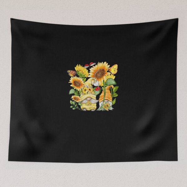Item preview, Sunflower Gnome Butterfly & Ladybug For Gardeners - Floral designed and sold by RobertEllisDC.