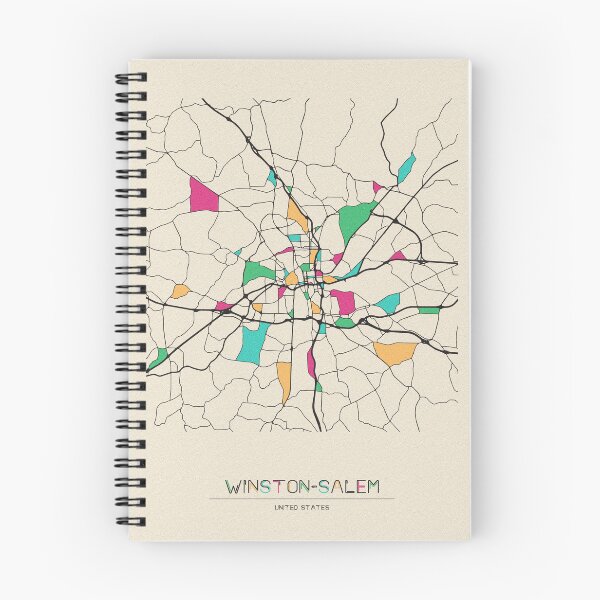 Item preview, Mapa de calles de Winston-Salem, Carolina del Norte designed and sold by A Deniz Akerman.