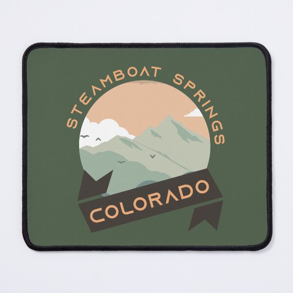 Item preview, Steamboat Springs Colorado Skiing Mountains Ski Skier Snowboard, Winter Sport, Hiking, Modern Style designed and sold by KittySSmith.