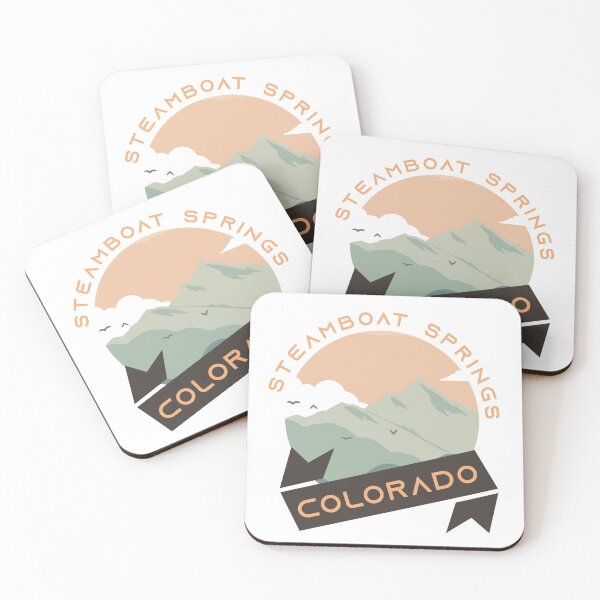 Item preview, Steamboat Springs Colorado Skiing Mountains Ski Skier Snowboard, Winter Sport, Hiking, Modern Style designed and sold by KittySSmith.