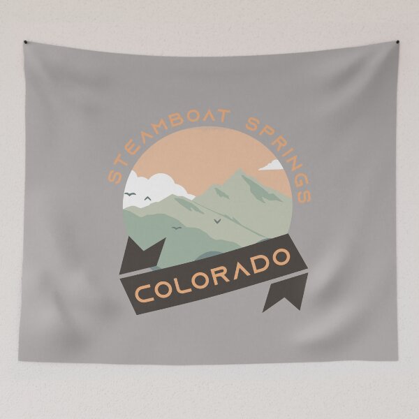 Item preview, Steamboat Springs Colorado Skiing Mountains Ski Skier Snowboard, Winter Sport, Hiking, Modern Style designed and sold by KittySSmith.