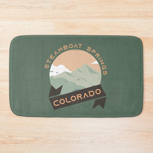 Item preview, Steamboat Springs Colorado Skiing Mountains Ski Skier Snowboard, Winter Sport, Hiking, Modern Style designed and sold by KittySSmith.