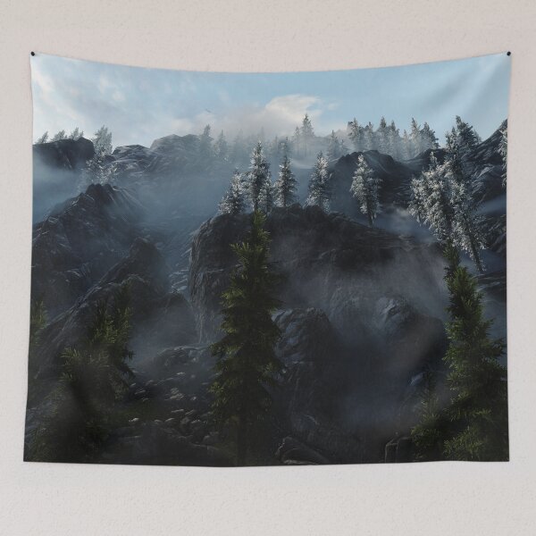 Item preview, Wooded Mountain Covered in Fog designed and sold by syfyfx.