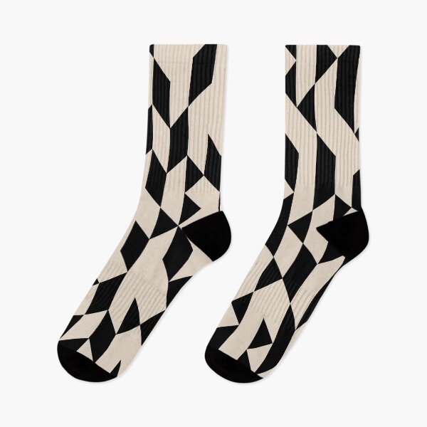 Item preview, Abstract Geometric Pattern Geometric Black and Ivory designed and sold by meggydesigns.