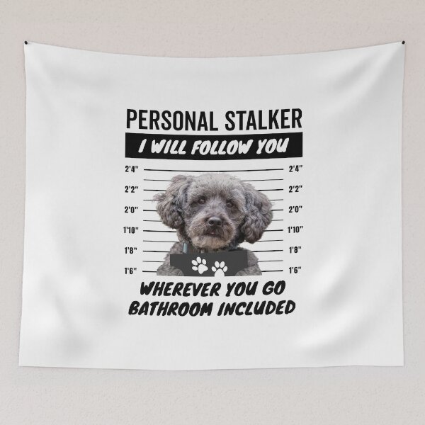 Item preview, Personal Stalker Dog – Schnoodle designed and sold by More Cute Dogs.