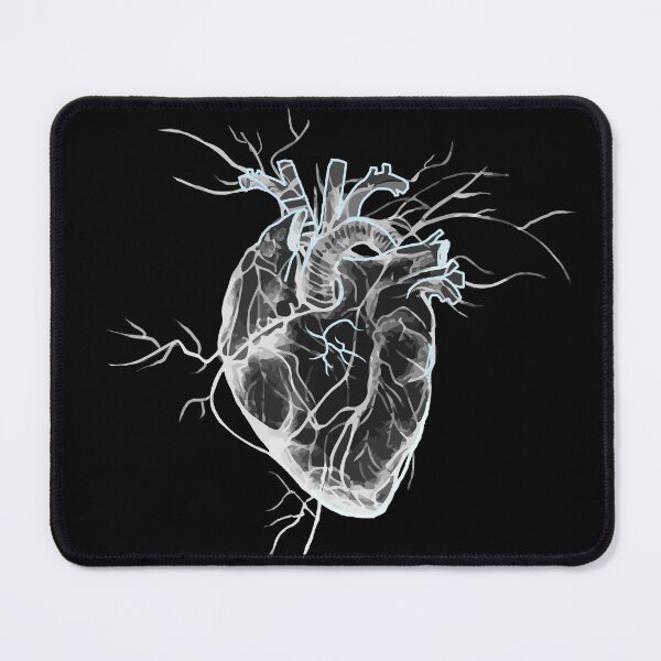 Item preview, Heart Human Anatomy black and white designed and sold by Collagedream.