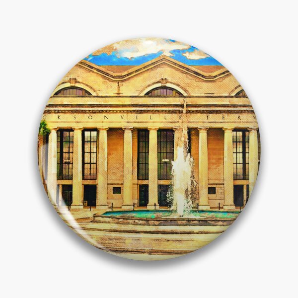Item preview, Jacksonville Terminal Complex - digital painting with vintage look designed and sold by NickoPrints.