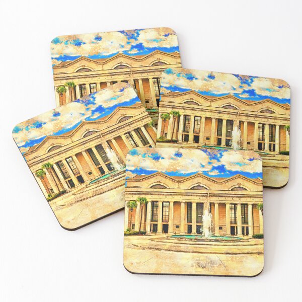 Item preview, Jacksonville Terminal Complex - digital painting with vintage look designed and sold by NickoPrints.