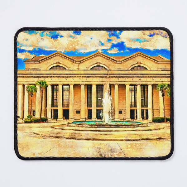 Item preview, Jacksonville Terminal Complex - digital painting with vintage look designed and sold by NickoPrints.