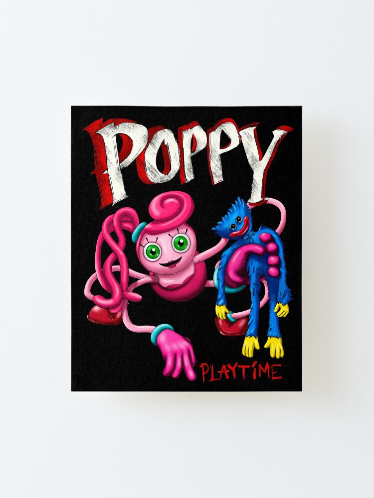 Poppy Playtime Mommy Long Legs And Huggy Wuggy Mounted Print By Abrekart Redbubble 