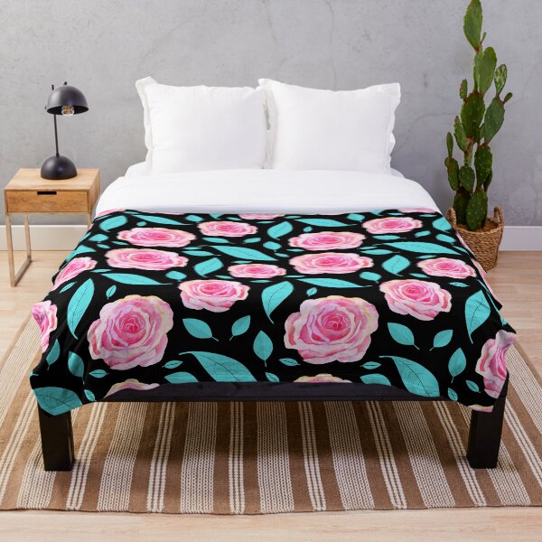 Item preview, Salmon Red Rose With Spruce Blue Leaf Pattern  designed and sold by SeemDev786.