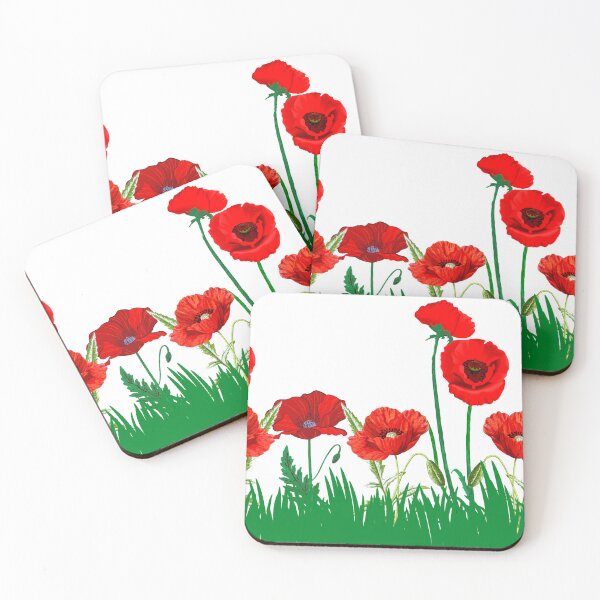 Item preview, Red poppy flower, poppy stems ,spring vibes,flower power designed and sold by Fitandstylish.