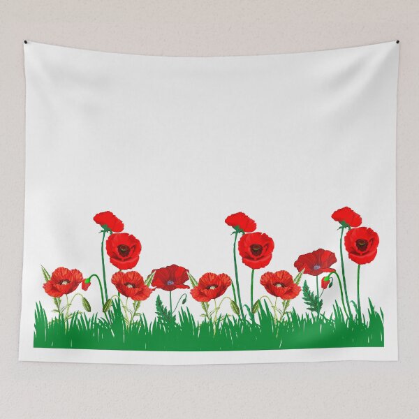 Item preview, Red poppy flower, poppy stems ,spring vibes,flower power designed and sold by Fitandstylish.