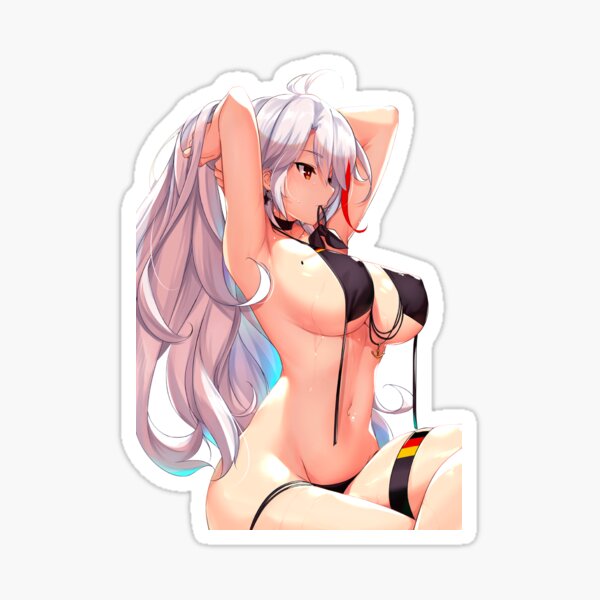 Sexy Prinz Eugen Hot Bikini Lewd (Azur Lane Hentai Ecchi Girl) Sticker