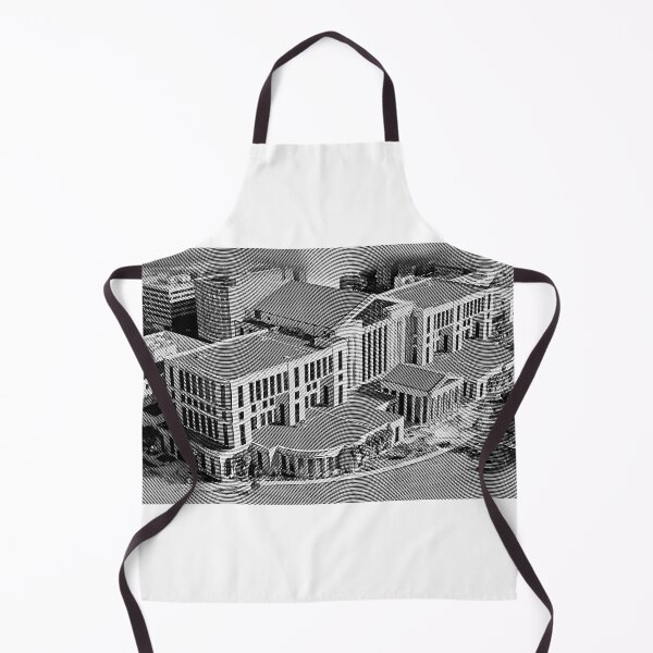 Item preview, Aerial of the Duval County Courthouse in Jacksonville, with an engraving effect designed and sold by NickoPrints.