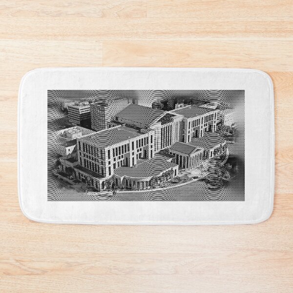 Item preview, Aerial of the Duval County Courthouse in Jacksonville, with an engraving effect designed and sold by NickoPrints.