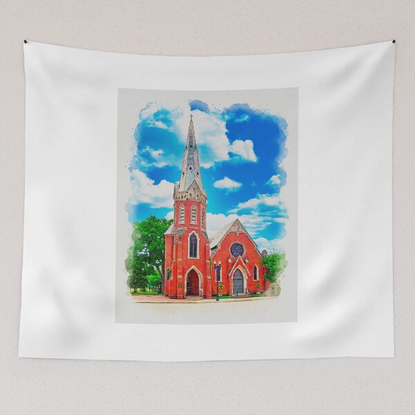 Item preview, Old St. Andrew's Event Venue in Jacksonville, Florida - watercolor painting designed and sold by NickoPrints.