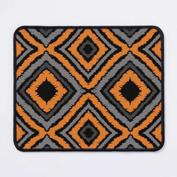 Item preview, Ikat Pattern Black Gray Orange designed and sold by SoccaTamam.